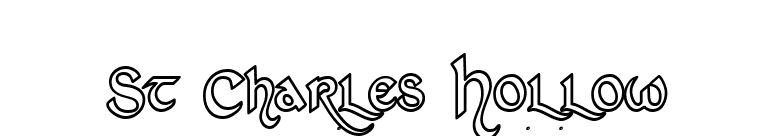 St Charles Hollow font preview