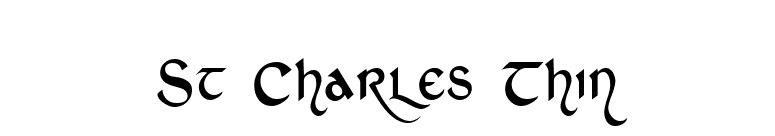 St Charles Thin font preview