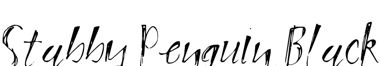 Stabby Penguin Black font preview