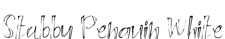Stabby Penguin White font preview