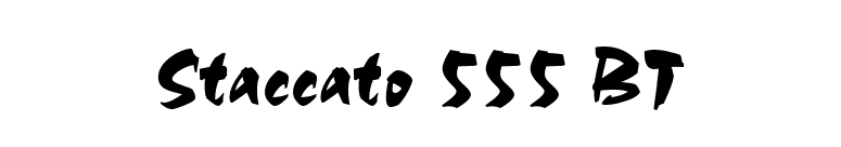 Staccato 555 BT font preview