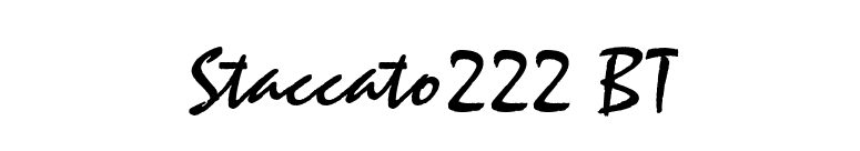 Staccato222 BT font preview