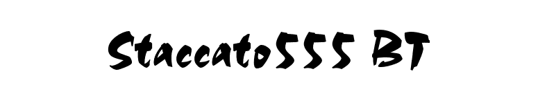 Staccato555 BT font preview