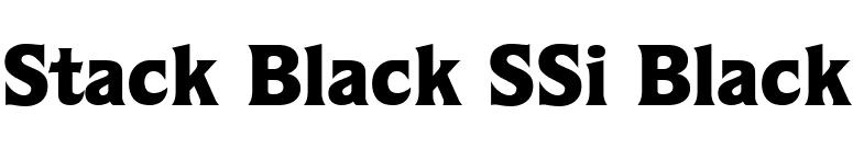 Stack Black SSi Black font preview