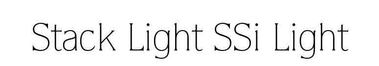 Stack Light SSi Light font preview