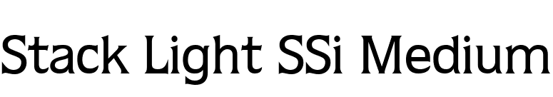 Stack Light SSi Medium font preview