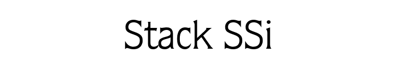 Stack SSi font preview