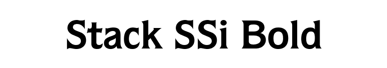 Stack SSi Bold font preview