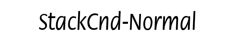 StackCnd-Normal font preview