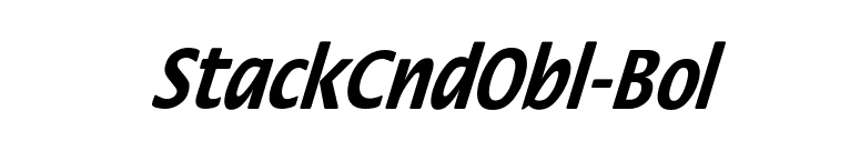 StackCndObl-Bol font preview