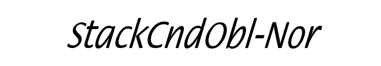 StackCndObl-Nor font preview