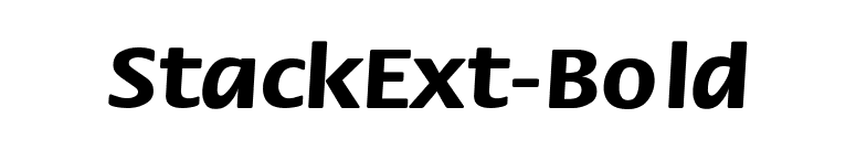 StackExt-Bold font preview