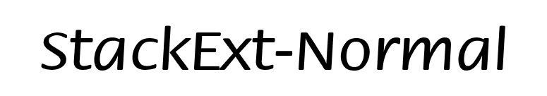StackExt-Normal font preview