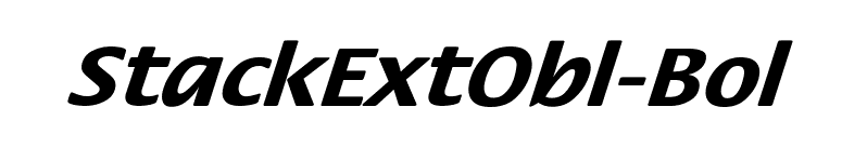 StackExtObl-Bol font preview
