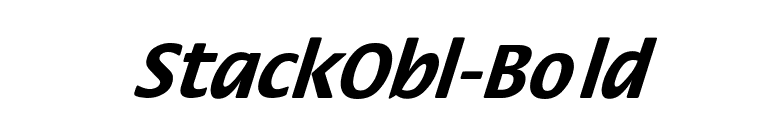 StackObl-Bold font preview