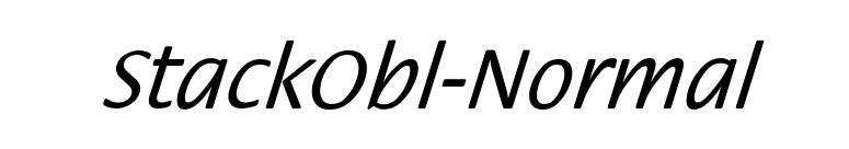StackObl-Normal font preview