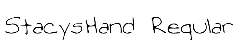 StacysHand Regular font preview