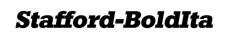 Stafford-BoldIta font preview