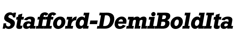 Stafford-DemiBoldIta font preview