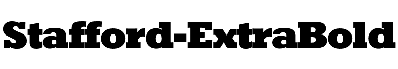 Stafford-ExtraBold font preview