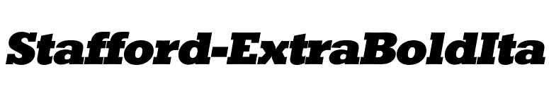 Stafford-ExtraBoldIta font preview