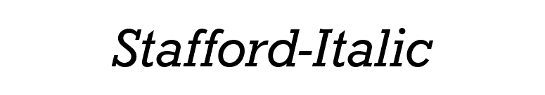 Stafford-Italic font preview