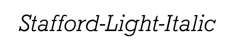Stafford-Light-Italic font preview