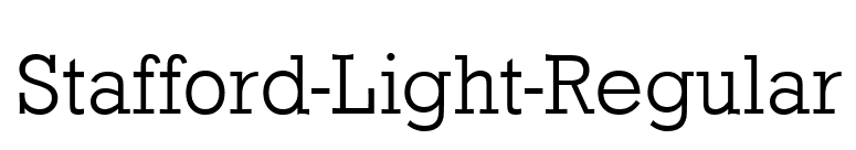 Stafford-Light-Regular font preview
