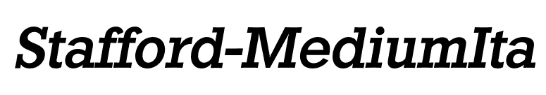 Stafford-MediumIta font preview