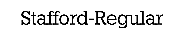 Stafford-Regular font preview