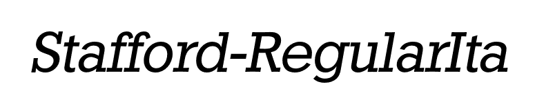Stafford-RegularIta font preview