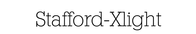 Stafford-Xlight font preview