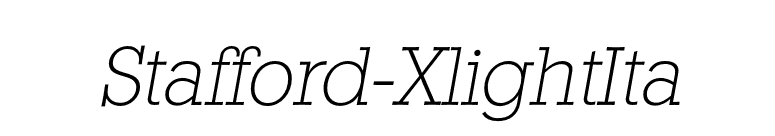 Stafford-XlightIta font preview