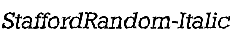 StaffordRandom-Italic font preview