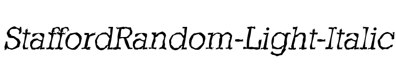 StaffordRandom-Light-Italic font preview