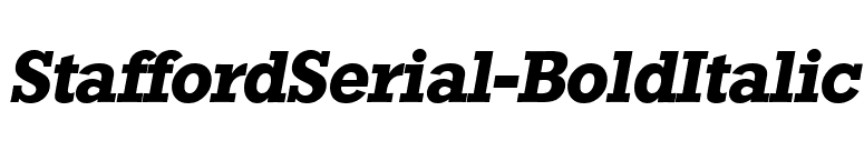 StaffordSerial-BoldItalic font preview