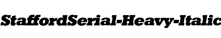 StaffordSerial-Heavy-Italic font preview