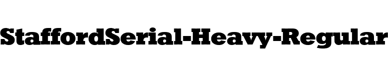 StaffordSerial-Heavy-Regular font preview