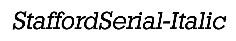 StaffordSerial-Italic font preview