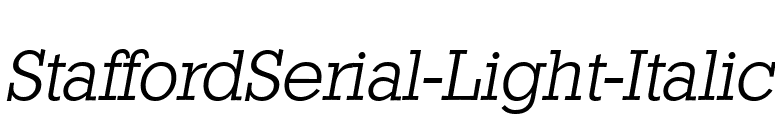 StaffordSerial-Light-Italic font preview