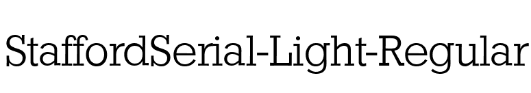StaffordSerial-Light-Regular font preview
