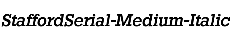StaffordSerial-Medium-Italic font preview