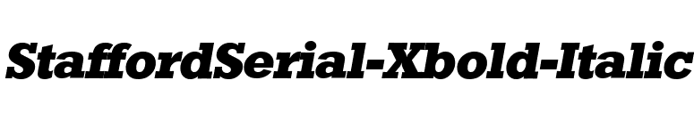 StaffordSerial-Xbold-Italic font preview