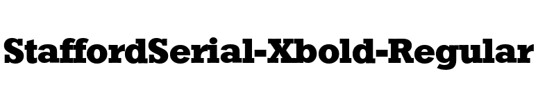 StaffordSerial-Xbold-Regular font preview