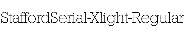 StaffordSerial-Xlight-Regular font preview