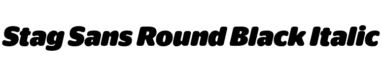 Stag Sans Round Black Italic font preview