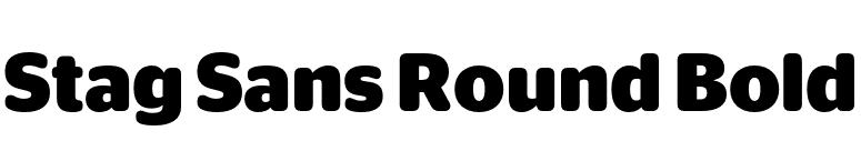 Stag Sans Round Bold font preview