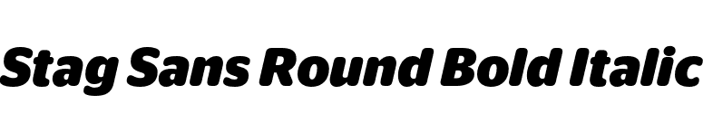 Stag Sans Round Bold Italic font preview