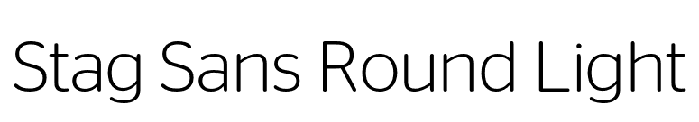 Stag Sans Round Light font preview