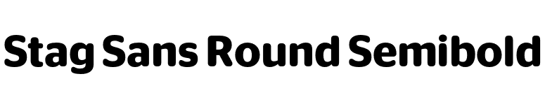 Stag Sans Round Semibold font preview